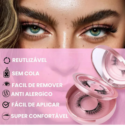 Cílios magnéticos | Reutilizável + Aplicador oferta